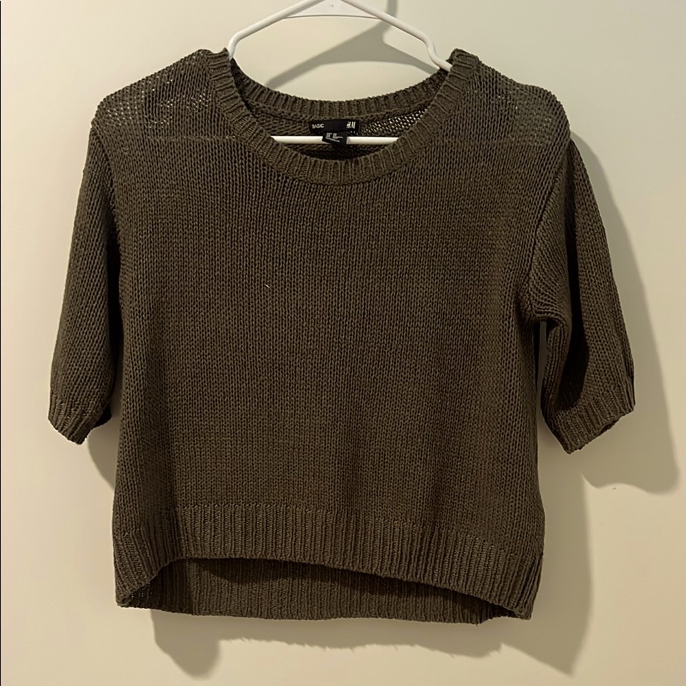 H&M Olive Green Knit Sweater